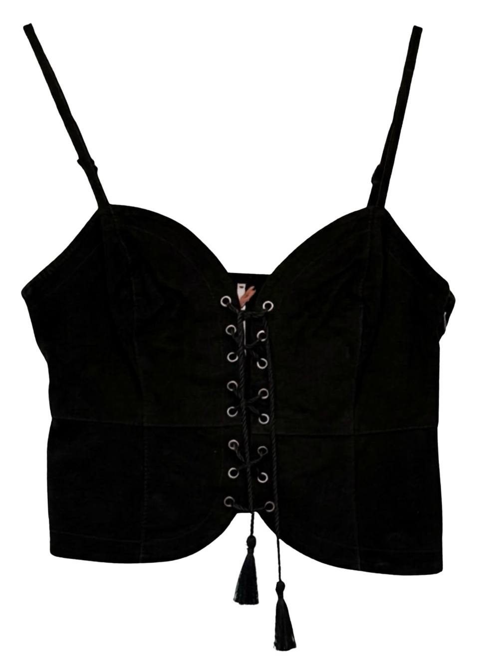 Free People Leather Lace Up Bustier Size S